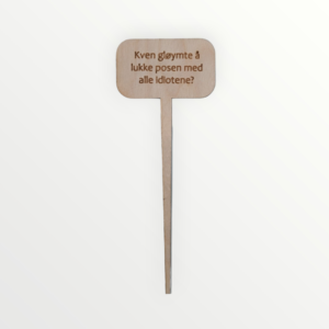 Kven gløymte å lukke posen med alle idiotene?